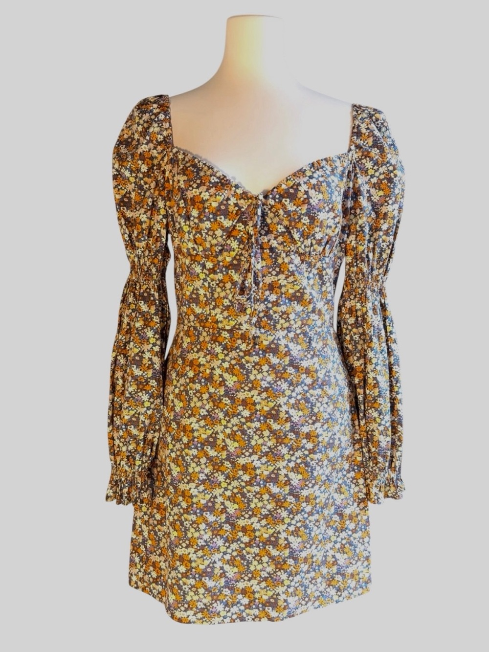 Bardot Clarissa Floral Puff-Sleeve Mini Dress